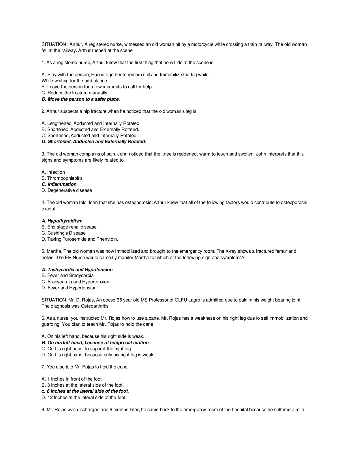 Preview image for NUR 372Medical-Surgical-Nursing LATEST EXAM QUESTIONS AND ANSWERS 2021